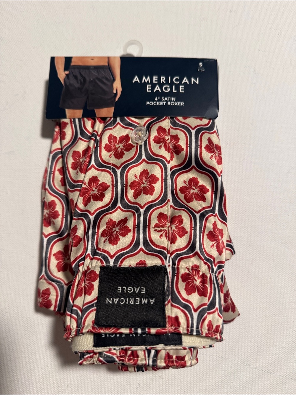 American Eagle Pocket Boxers Mens Small Satin